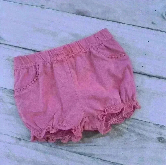 Carter's Baby Girls Pink Ruffle Shorts Bloomer Style Size 18 Months - Picture 1 of 5